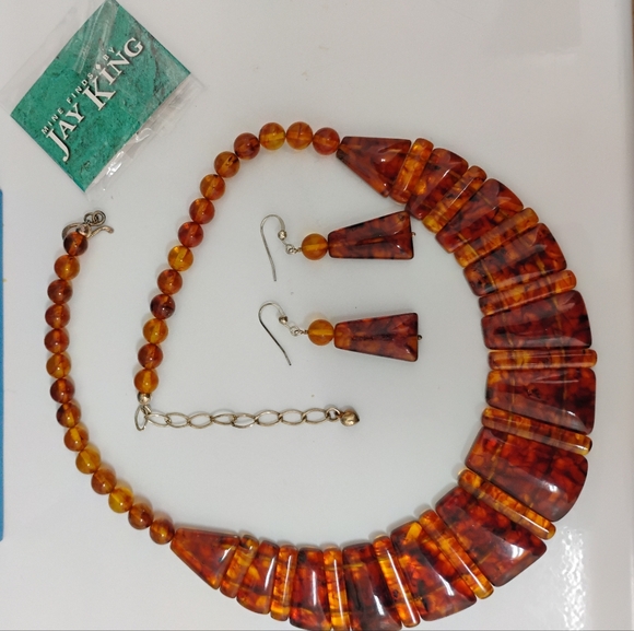 Jay King Necklace And Matching Earrings. - Picture 2 of 3